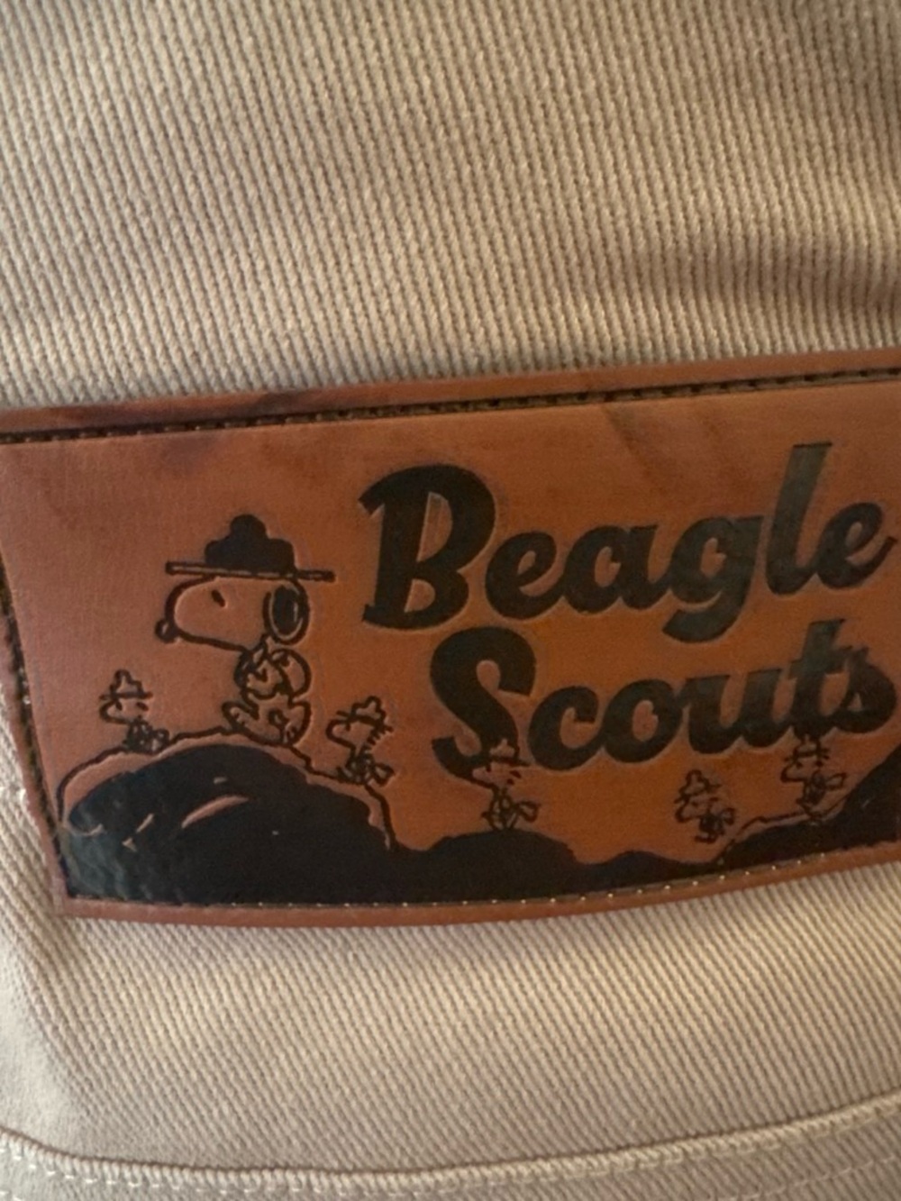NWT BoxLunch Peanuts Snoopy Beagle Scout Camping Shortall Overalls L - Picture 5 of 7